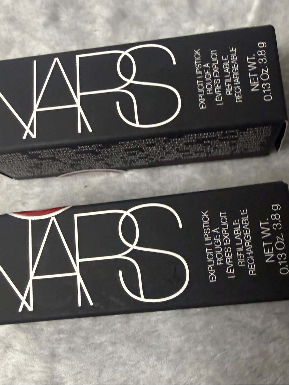 NARS Explicit Lipstick — Black Packaging with Red Accent